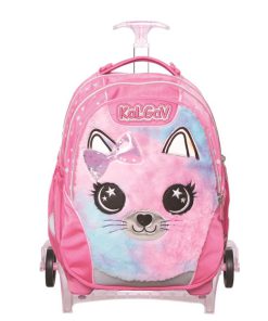 תיק אורטופדי X BAG TROLLEY דגם חתול ורוד - KAL GAV