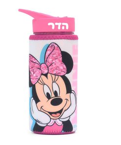 ⁦בקבוק שתיה לילדות 500 מ"ל  + כיסוי תרמי במגוון דגמים + הדבקת שם - KAL GAV⁩ – תמונה ⁦8⁩