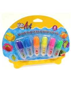 מארז 6 מיני טושי הדגשה ריחניים KIDS ART