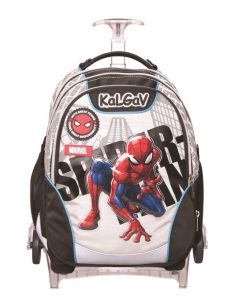 תיק אורטופדי X BAG TROLLEY ספיידרמן שחור-כסף - KAL GAV