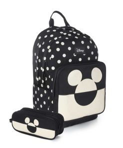 תיק גב לנוער + קלמר Disney Glitters Mickey